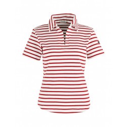 Polo Quille femme - blanc/rouge