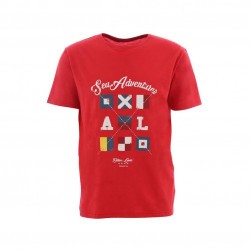 Tee-shirt homme serigraphié Sea Adventurer rouge