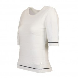 Pull manches courtes femme Tercia écru