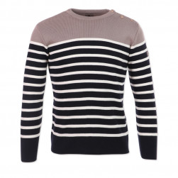 Pull marin Tim kid enfant argile, marine, écru