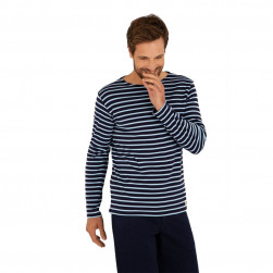 Marinière homme Héritage Houat marine/bleu ciel