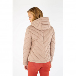 Doudoune femme courte marron