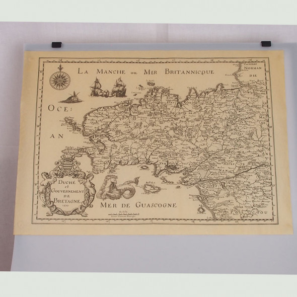 Carte ancienne de la Bretagne 1650
