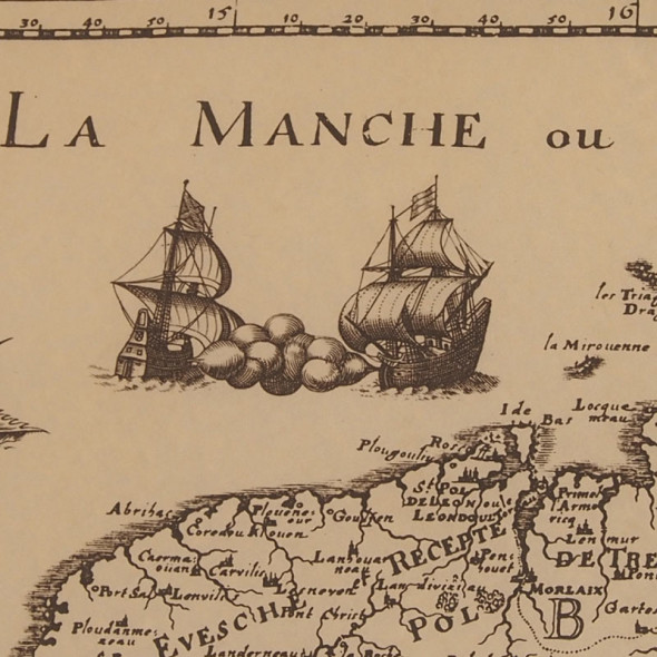 Carte ancienne de la Bretagne 1650