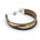 Bracelet cuir nacre marron