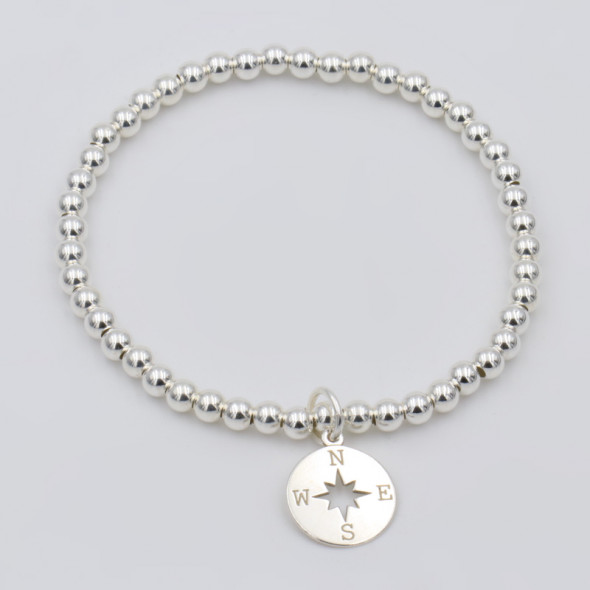 Bracelet artisanal en argent étoile polaire Bracelet artisanal en argent étoile polaire