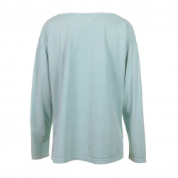 Tee-shirt manches longues bleu vert