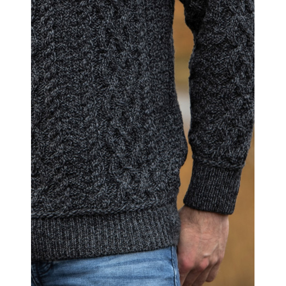 Pull col ouvert homme