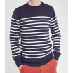 Pull marin authentique en coton Marine/écru