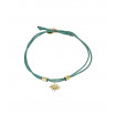 Bracelet cordage étoile réglable turquoise