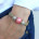 Bracelet de perles en céramique rose