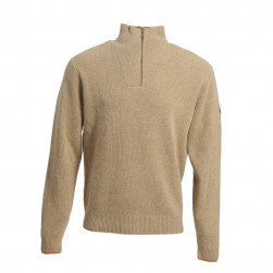 Pull col camionneur Trail beige homme