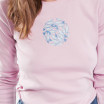 Tee-shirt manches longues rose femme sérigraphié