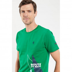Tee-shirt homme Route du Rhum voilier - vert