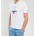 Tee-shirt col V blanc sérigraphie
