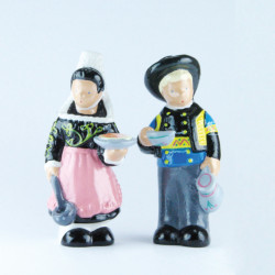 Duo de figurines bretonnes fait main - Couple Quimper
