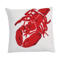 Coussin brodé homard- coton