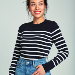 Pull breton femme sale