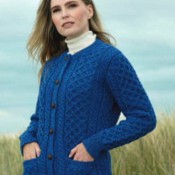 Cardigan irlandais avec poches - Bleu