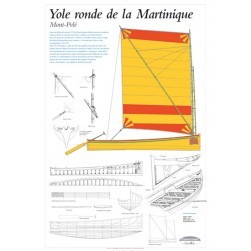 Plan de modélisme, Mont Pelé, Yole ronde Martinique