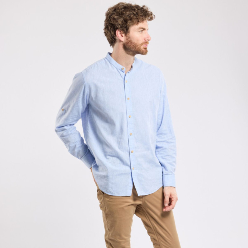 Chemise unie col mao Chemise unie col mao