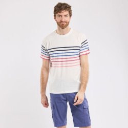 T-shirt rayé homme - Milk/Multicol