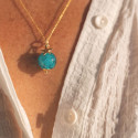 Collier bulles ile d\'Arz - Turquoise