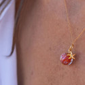 Collier bulles ile d\'Arz - Rouge