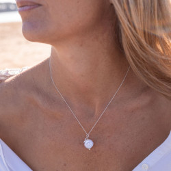 Collier bulles ile d'Arz - Blanc
