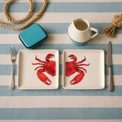 Assiette duo crabe