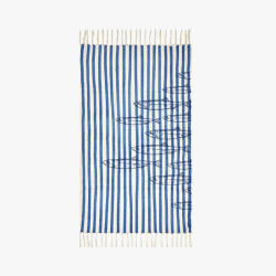 TAPIS À RAYURES POISSONS