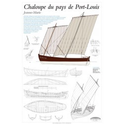 Plan de modélisme, Jeanne-Marie, chaloupe du Port-Louis