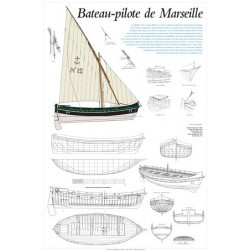 Plan de modélisme, bateau-pilote de Marseille